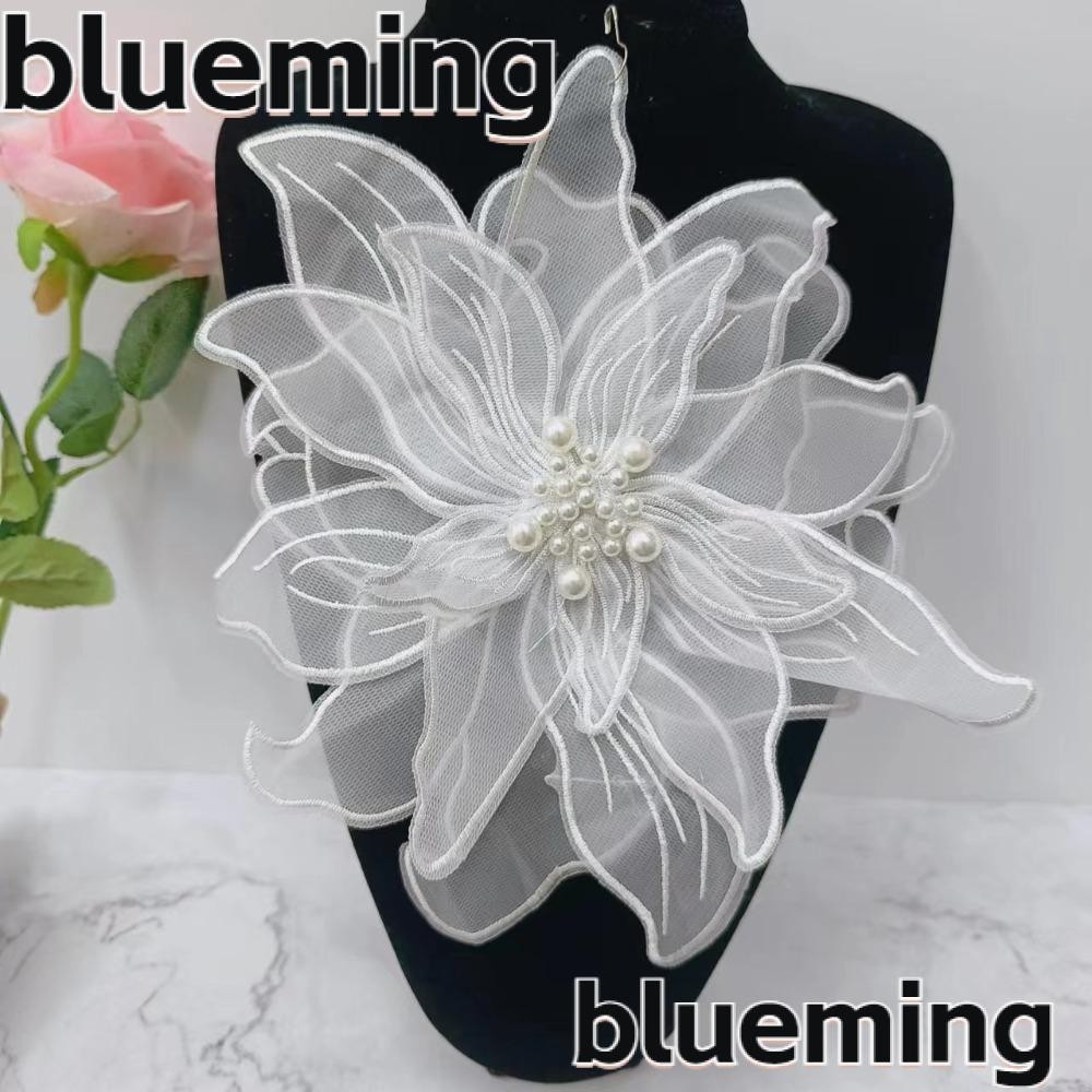 Blueming2 เข็มกลัดผ้าลูกไม้ ลายดอกไม้ แฮนด์เมด DIY สําหรับติดปกเสื้อ
