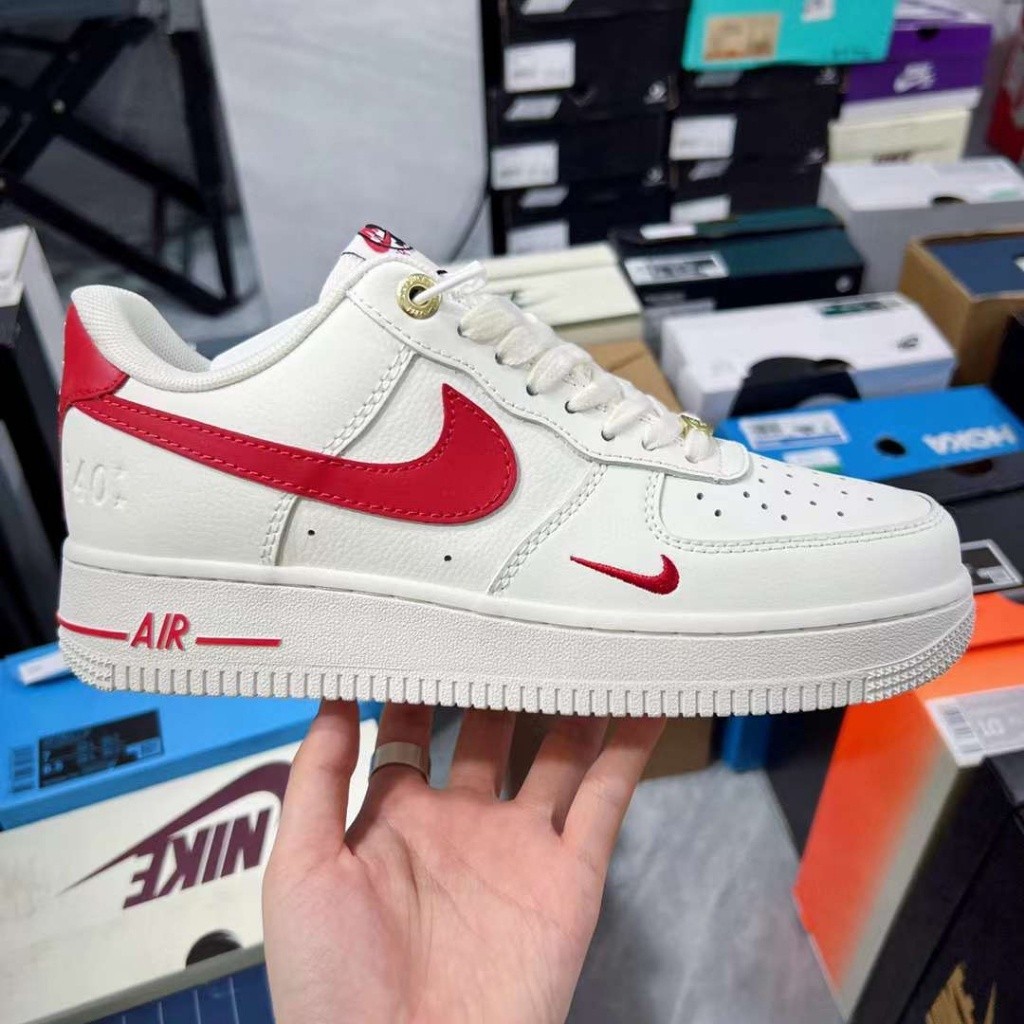 Sutra Air Force 1 07 Low Off White Red DQ7658-107 รองเท ้ าผ ้ าใบ