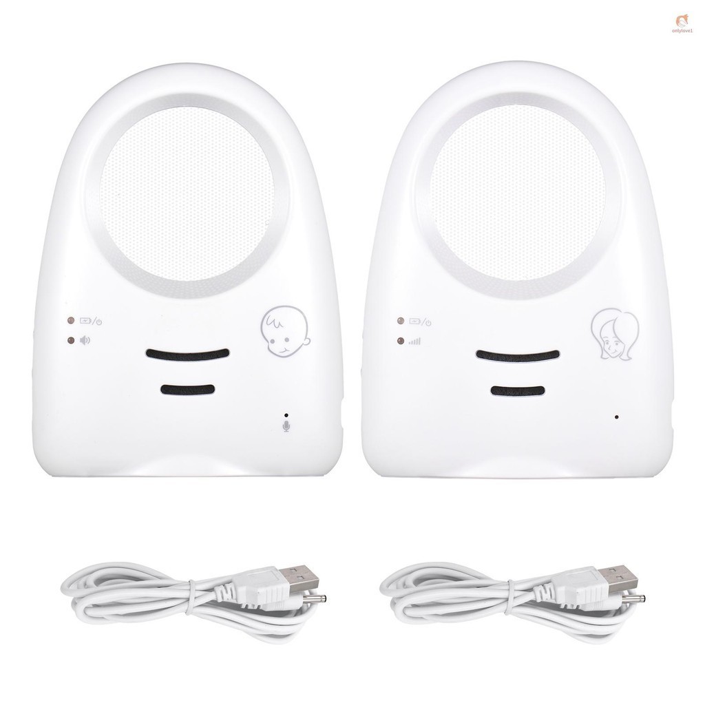 แบบพกพา 2.4GHz Wireless Digital Audio Baby Monitor One-Way Talk Crystal Clear Baby Cry Detector Sensitive Transmission