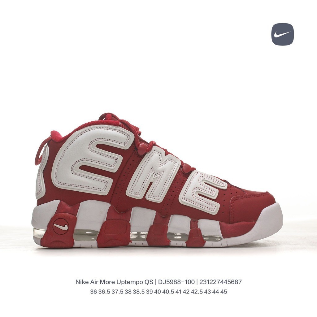 Original Tennis More Uptempo รองเท้าบาสเก็ตบอลเบาะลมเต็มตัว รองเท้ากีฬาแฟชั่นและสะดวกสบาย รองเท้าวิ่งลําลองระบายอากาศได้