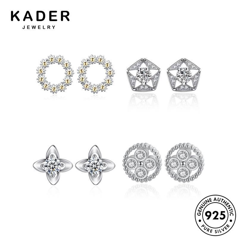KADER JEWELRY แท้ เงิน แฟชั่น ห่วง ต่างหู ตุ้มหู 925 ผู้หญิง เพชร M140 ราคา ถูกที่สุด ดีลบีเคเค แกลเลอรีภาพที่ 2
