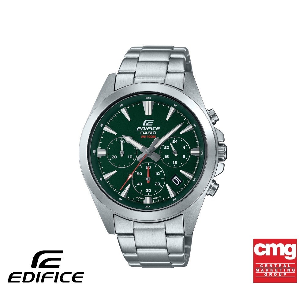 CASIO นาฬิกาข้อมือผู้ชาย EDIFICE รุ่น EFV-630D-3AVUDF วัสดุสเตนเลสสตีล สีเขียว