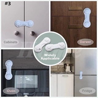 HOME✅4PCS ล็อคความปลอดภัยสำหรับเด็ก,ที่ล็อคลิ้นชัก,ตัวล็อกตู้เสื้อผ้า ตู้เย็น อเนกประสงค์ ป้องกันการหนีบ