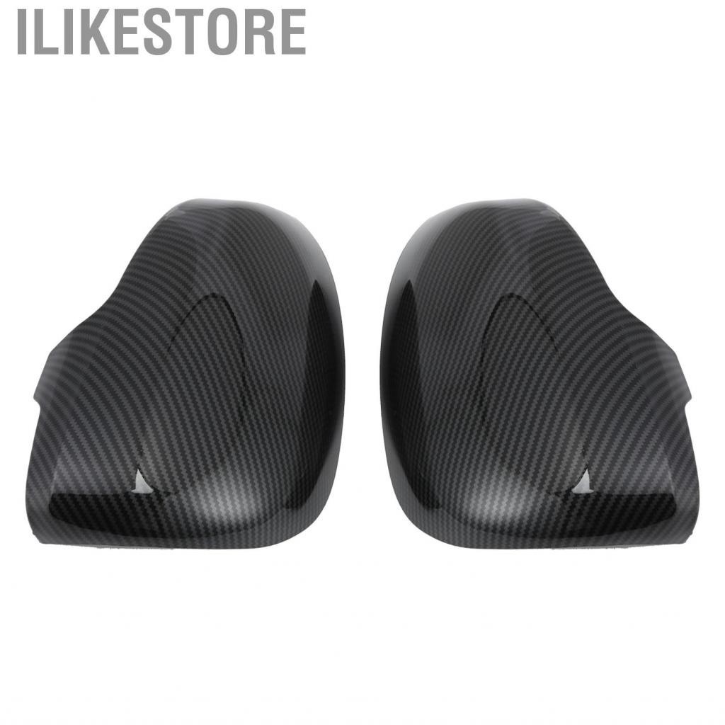 Ilikestore 2pcs ฝาครอบกระจกมองข้างฝาครอบคาร์บอนไฟเบอร์ Fit สำหรับ TOYOTA Prius 30/Wish/Reiz Trim รถ 