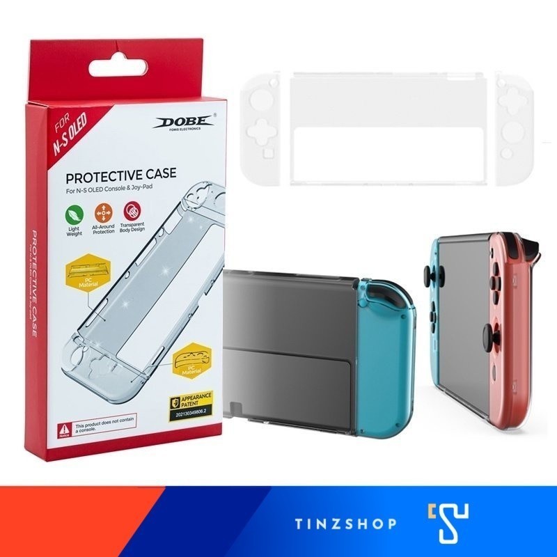 DOBE เคสใสใส่ OLED TNS-1133B Crystal Cover Case Protection เคสใสสำหรับ เครื่อง Nintendo Switch OLED เคสประกบ