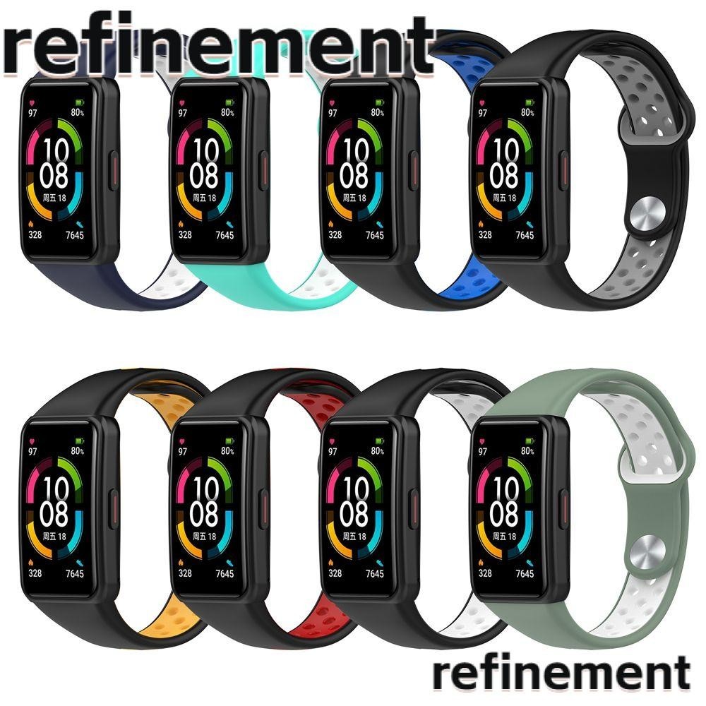 Refinement Strap Soft Two-Color Breathable Replacement สําหรับ Huawei Band 6 Honor Band 6