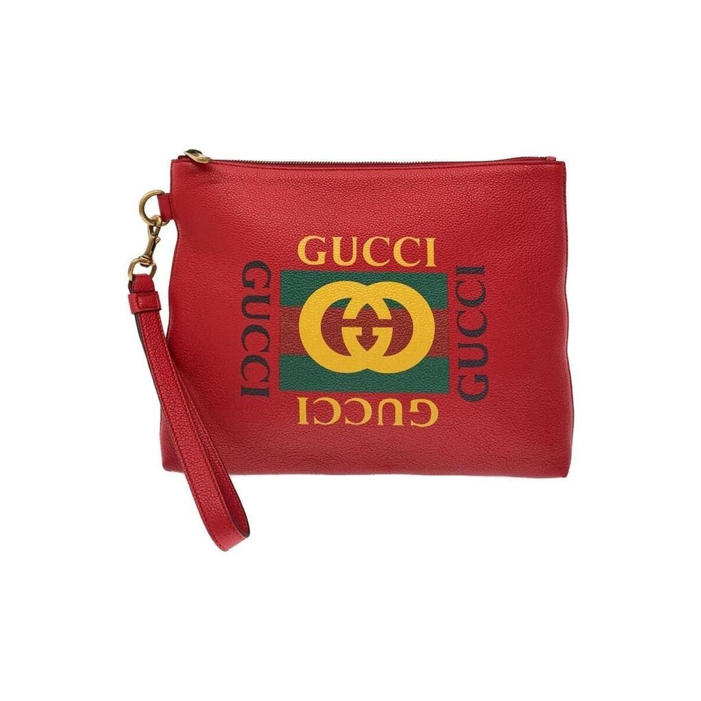 GUCCI Clutch Bag Second Vintage Red Direct from Japan Secondhand