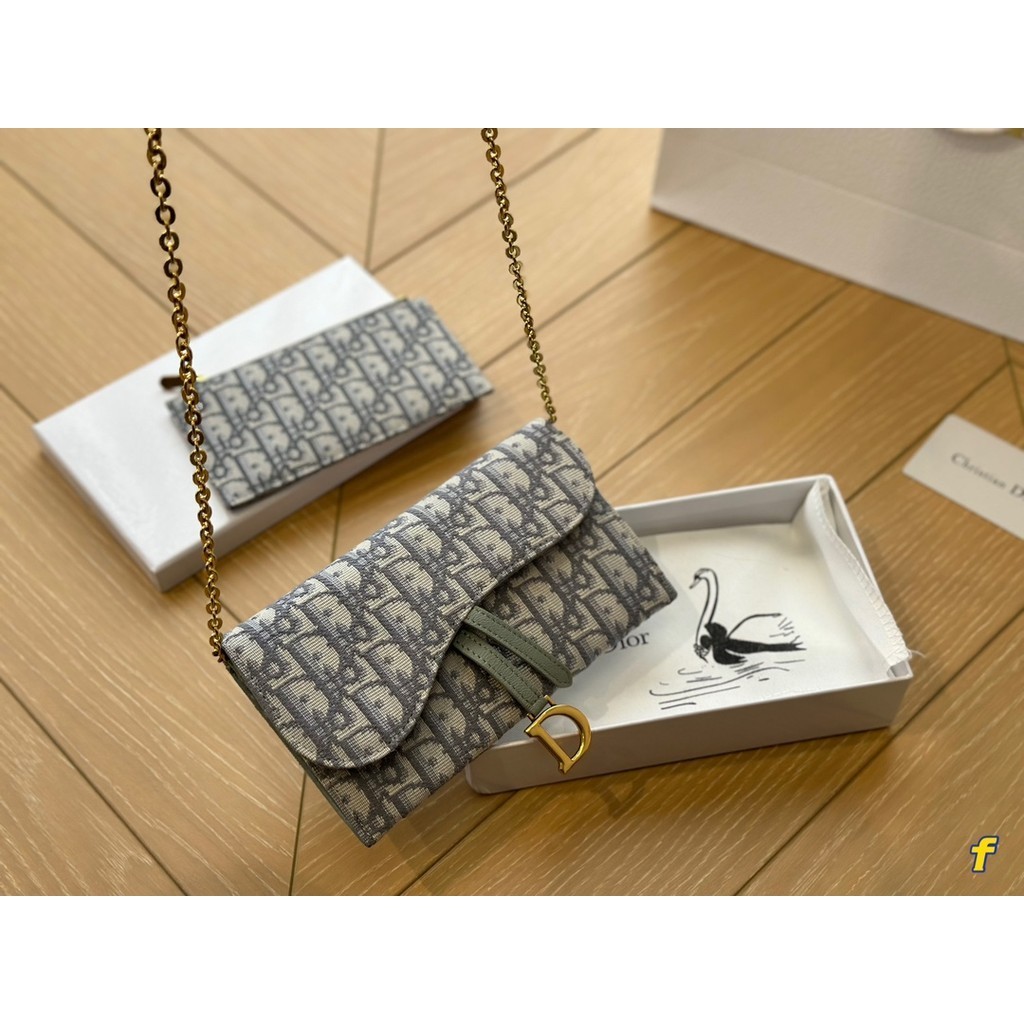 D-women 's Zero Wallet, Card Bag, Shoulder Strap, Fashion Shopping ( พร ้ อมกล ่ อง )