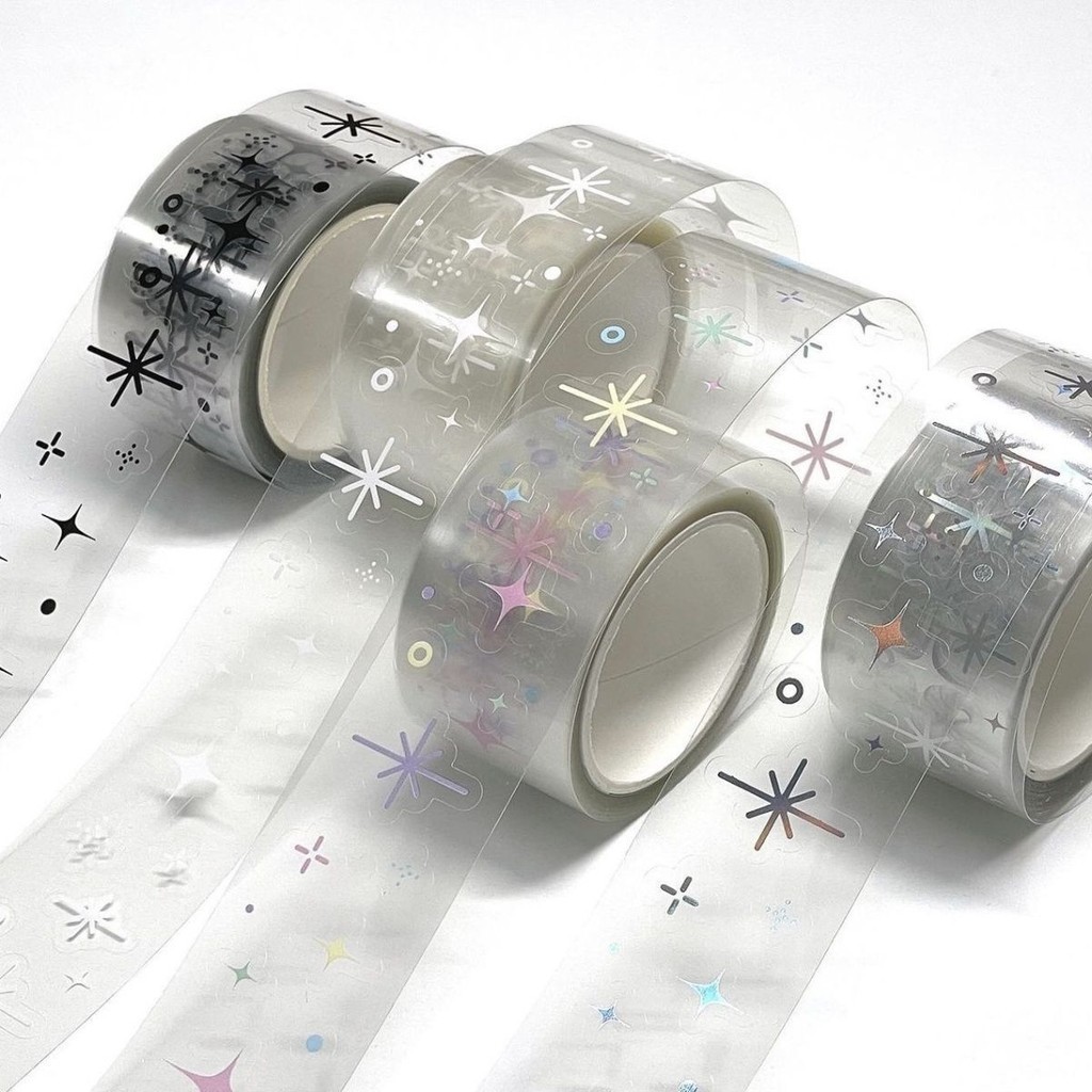 Galicici Korean Star Series Tape Roll/Hand Ledger Guka Basic DIY Hot Silver Sticker Tape