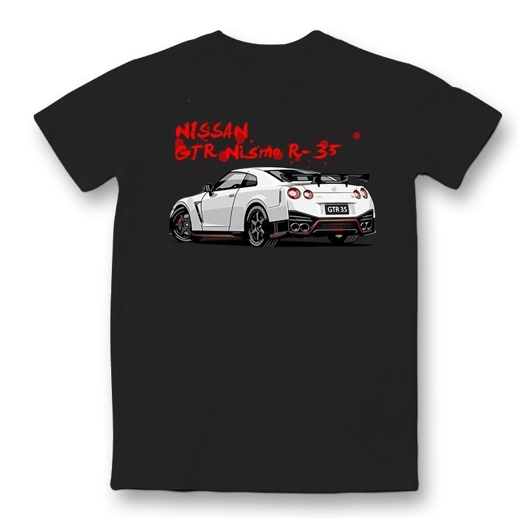 T-Shirtขายดี 2020 Nissan War Gtr 35 Racing Nismo เสื้อยืดลําลองสําหรับผู้ชายผ้าฝ้ายแขนสั้นคอกลม R 34 S-5XL