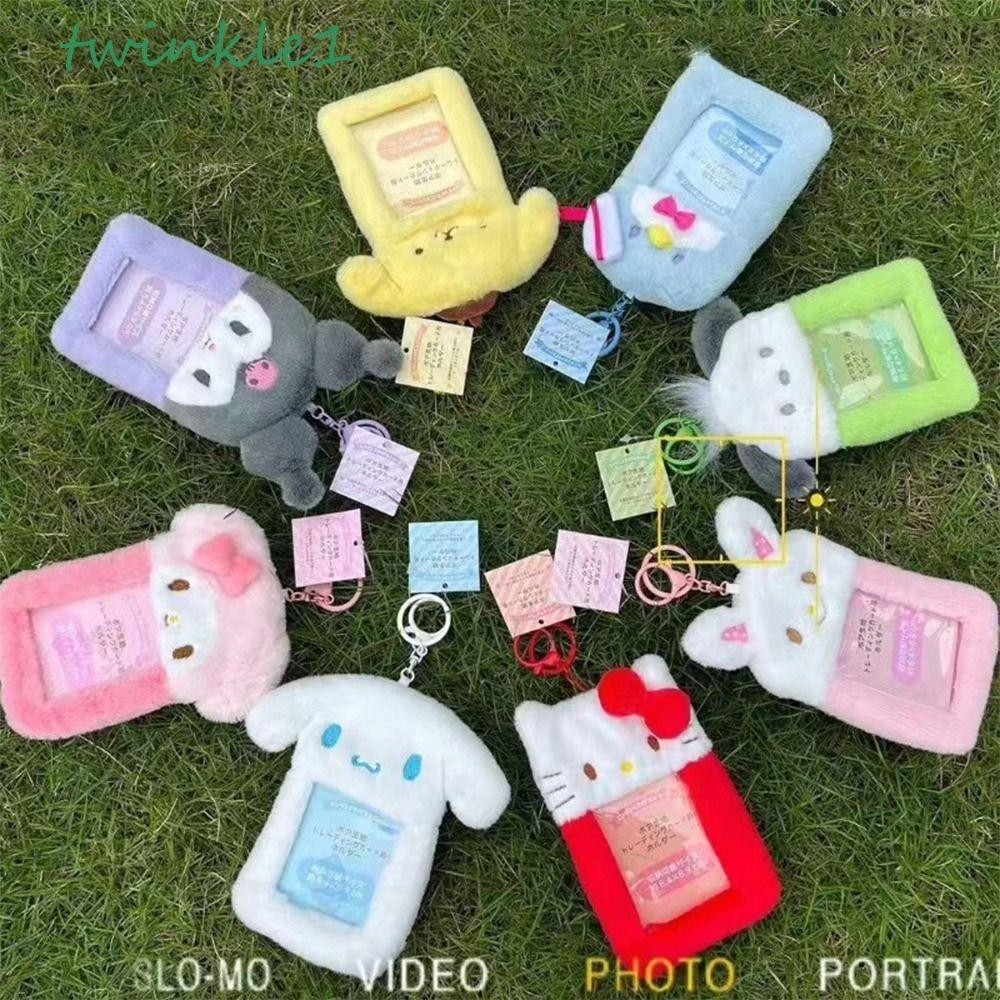 Twinkle1 Kuromi Photocard Holder, การ ์ ตูน Kpop Idol Plush Kpop Photocard Holder, Fluffy My Melody Kitty Cat สไตล ์ เกาหลี Bus Card Holder สาว