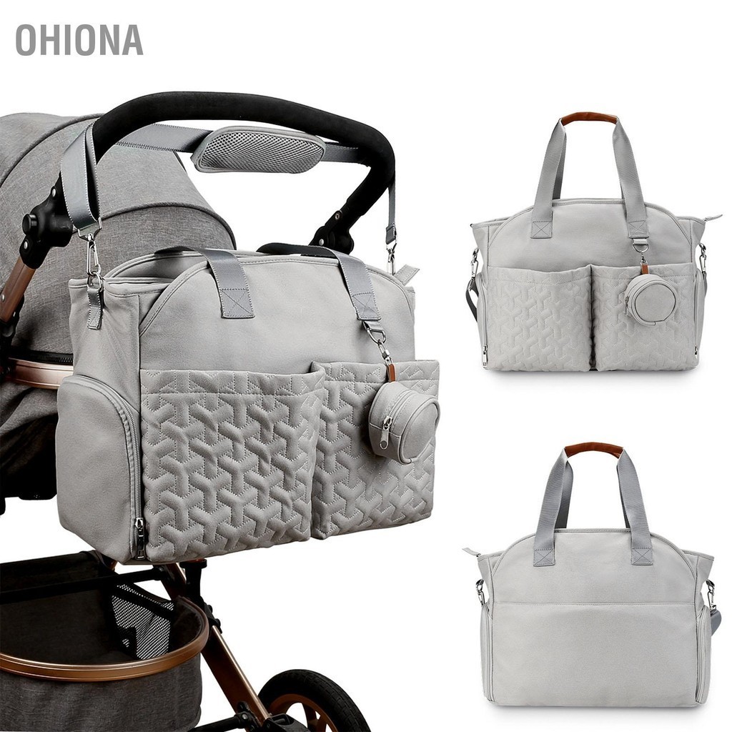 OHIONA ไหล่กระเป๋าเด็กขนาดใหญ่ความจุเด็กทารกรถเข็นเด็ก Organizer กระเป๋าสำหรับเดินทาง