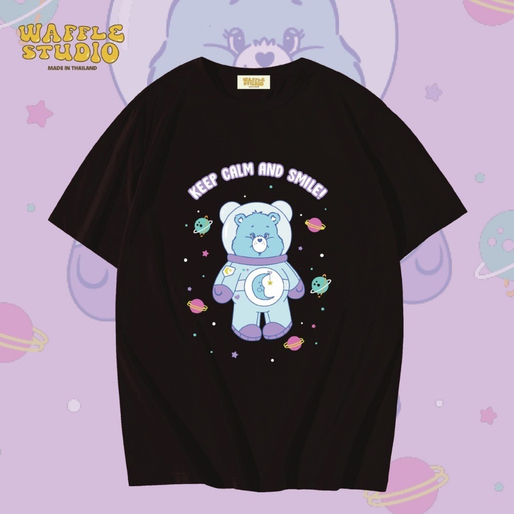 [  🔥 ] WS0067 เสื้อยืดโอเวอร์ไซส์ เสื้อยืดเกาหลี ผ้าคอตตอน100% เสื้อยืดแคร์แบร์ Carebear 100%cotton 