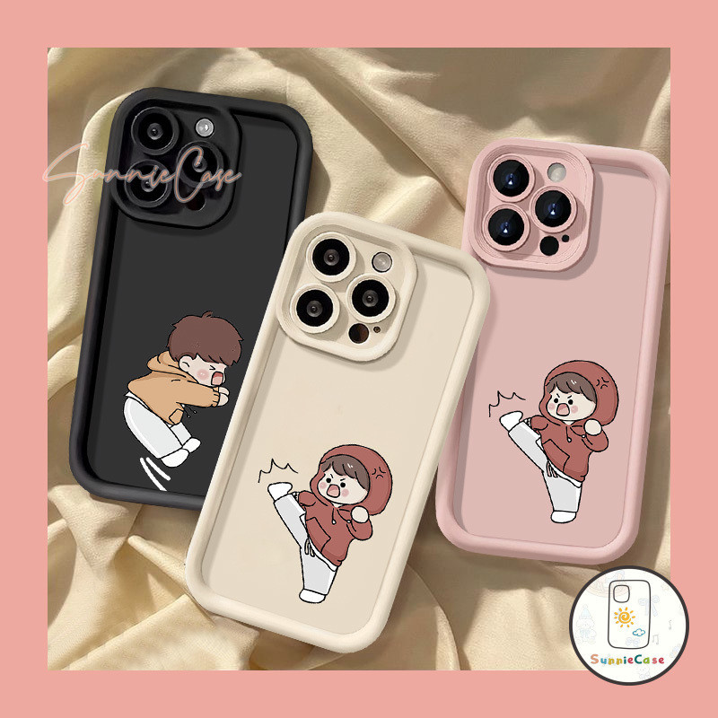 การ์ตูนน่ารักเด็กผู้หญิง สำหรับ ที่อยู่อาศัย เข้ากันได้ iPhone 13 14 15 12 11 Pro Max 7Plus XR 8 7 6s 6 Plus X XS Max
