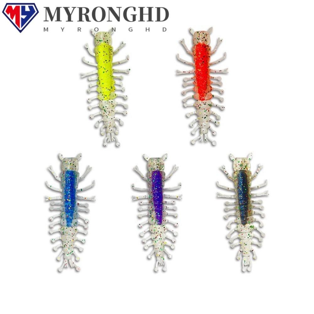 Myronghd เหยื ่ อตกปลาแมลงอ ่ อน , 1.7g 6 ซม.ซิลิโคนเหยื ่ ออ ่ อน , Centipede Wobblers Multi ขาแมลงเหยื ่ ออ ่ อนสําหรับตกปลา