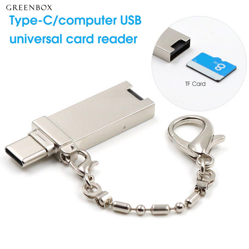 [GB]เครื่องอ่านการ์ด TF 2 in 1 USB 2.0 Type-C/Micro USB OTG เครื่องอ่านการ์ดหน่วยความจําสําหรับโทรศัพท์