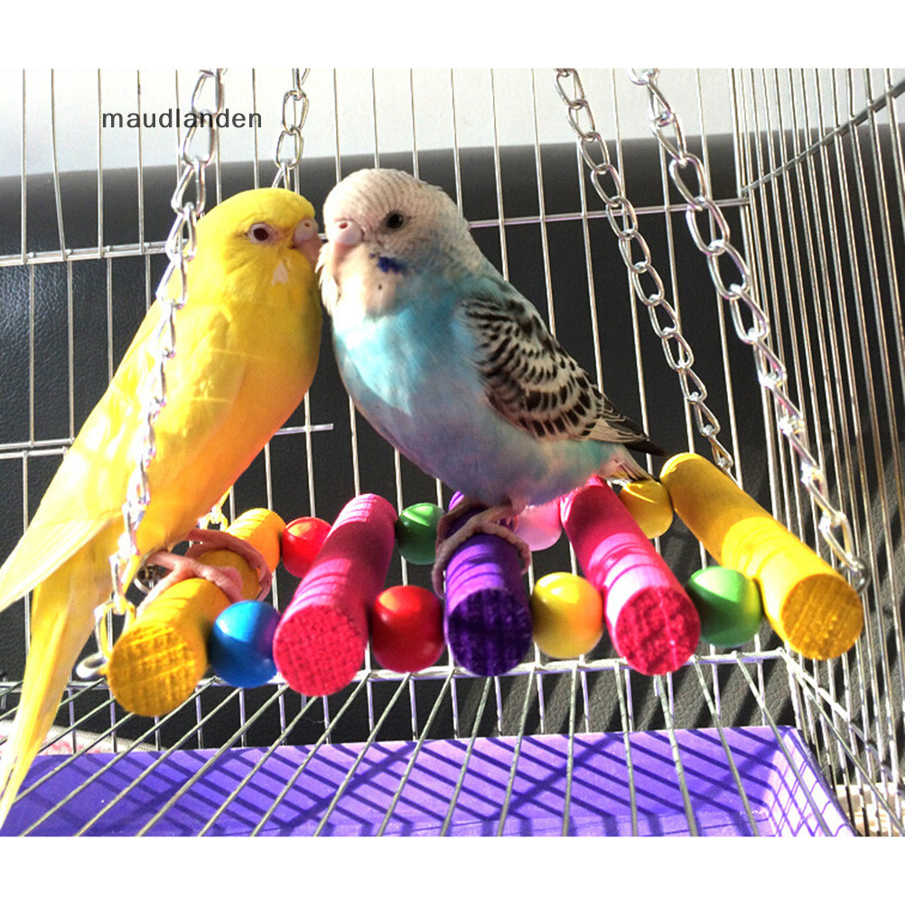 Ma สัตว ์ เลี ้ ยงนกนกแก ้ ว Parakeet Budgie Cockatiel กรงเปลญวน Swing ของเล ่ นแขวนของเล ่ น TH