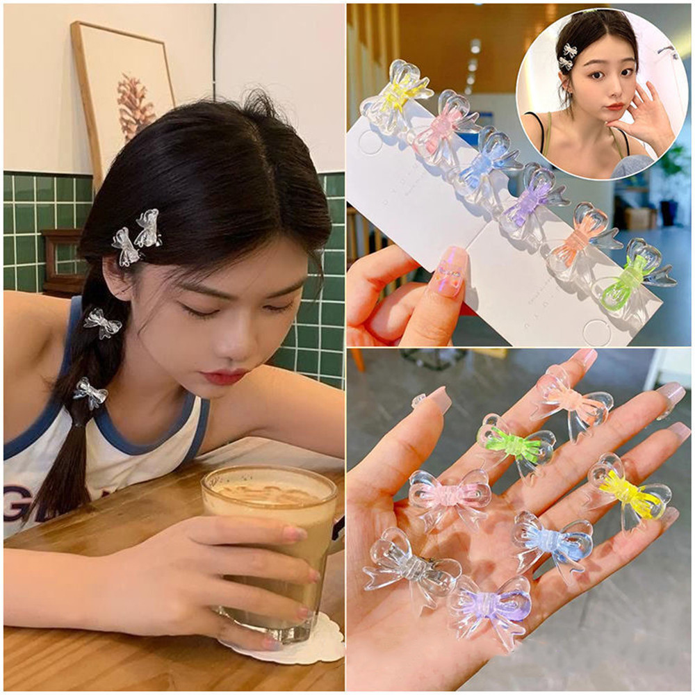 Super Fairy กิ ๊ บติดผมโบว ์ โปร ่ งใสอารมณ ์ หวาน Bangs คลิปผมหักสาวเกาหลีกิ ๊ บติดผมอุปกรณ ์ เสริมผมคลิปหัว