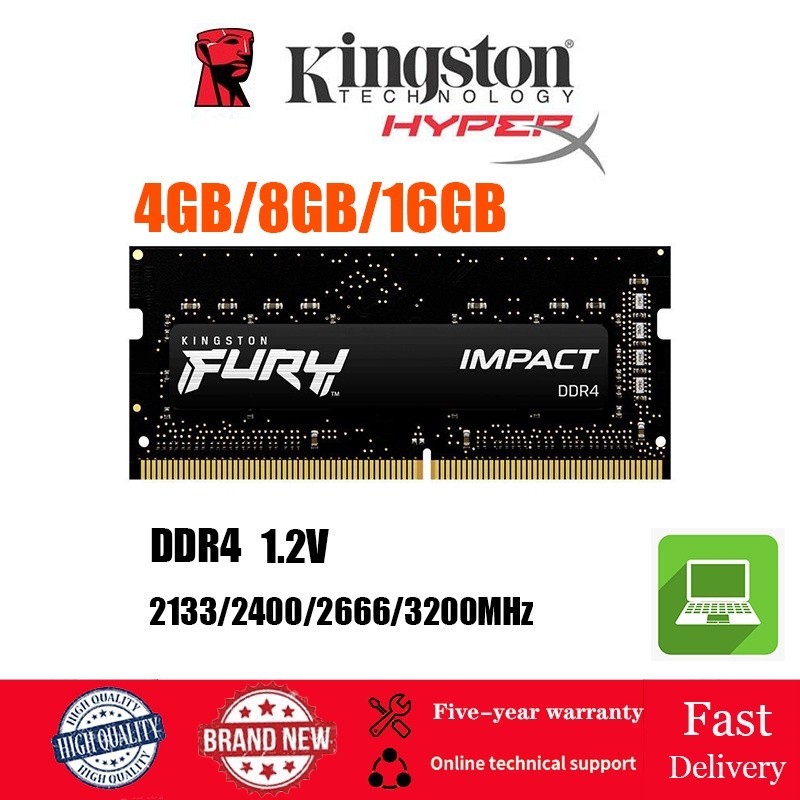 【Fast Shipping】Kingston Notebook RAM 4GB 8GB 16GB Notebook Memory RAM DDR4 SODIMM 2133/2400/2666/3200MHz 260Pin 1.2V RAM