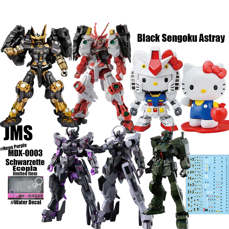 Hg Gundam Sengoku Astray Black Zaku II Schwarzette Hello Kitty RX-78-2 Gundam GM Spartan ชุดประกอบของเล่นเด็กของขวัญ