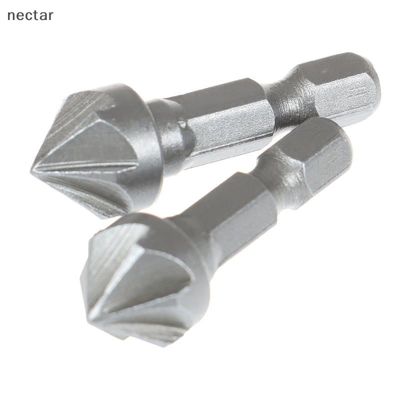 Tar 6 ขลุ ่ ย Countersink เจาะบิต Chamfer Cutg งานไม ้ เครื ่ องมือหกเหลี ่ ยม N