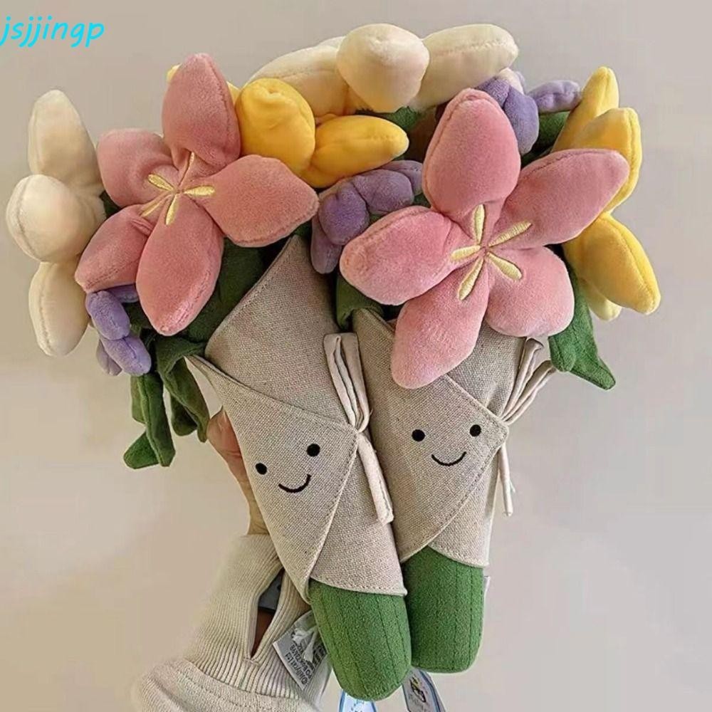 Jsjjingp Hand Holding ดอกไม้, PP Cotton ตลก Tulip Potted Plush ของเล่น, บริเทน Ins ถือดอกไม้ดอกทิวลิป Succulent Plush พืชสร้างสรรค์ของขวัญ