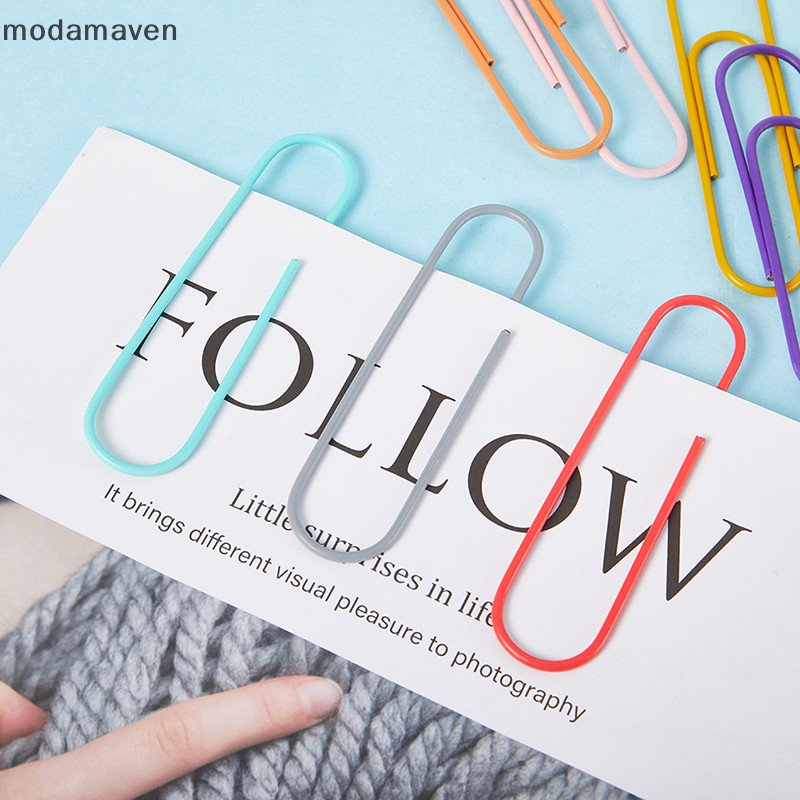 [modamaven] 10 ชิ้น/ล็อต 100 มม.คลิปหนีบกระดาษขนาดใหญ่ยักษ์ขนาดใหญ่คลิปหนีบกระดาษอุปกรณ์สํานักงาน [TH]
