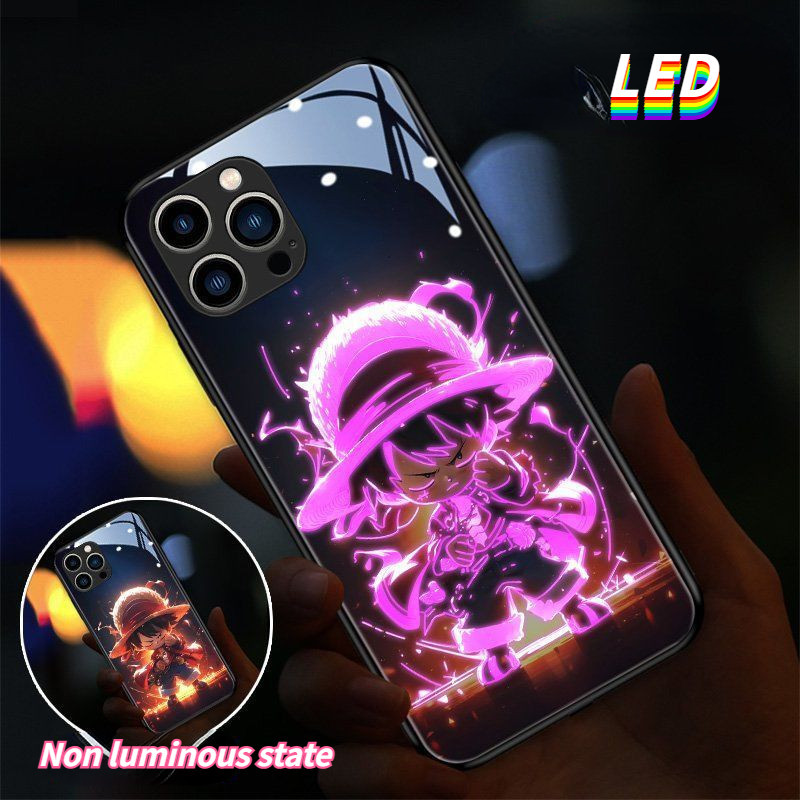 SAMSUNG Sauron Q-version เคสโทรศัพท์ LED Glow สําหรับ S21/S21+/S21 Ultra/S22/S22 Ultra/S20/S20+/S20 Ultra/S23/S23+/S23 Ultra/S24/S24 Ultra/Note20 Ultra/Note10+