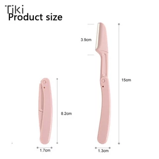 TIKI กันจอนคิ้วแบบพับ มีดกันคิ้ว แบบพกพา สเตนเลส ทนทาน 1 pcs