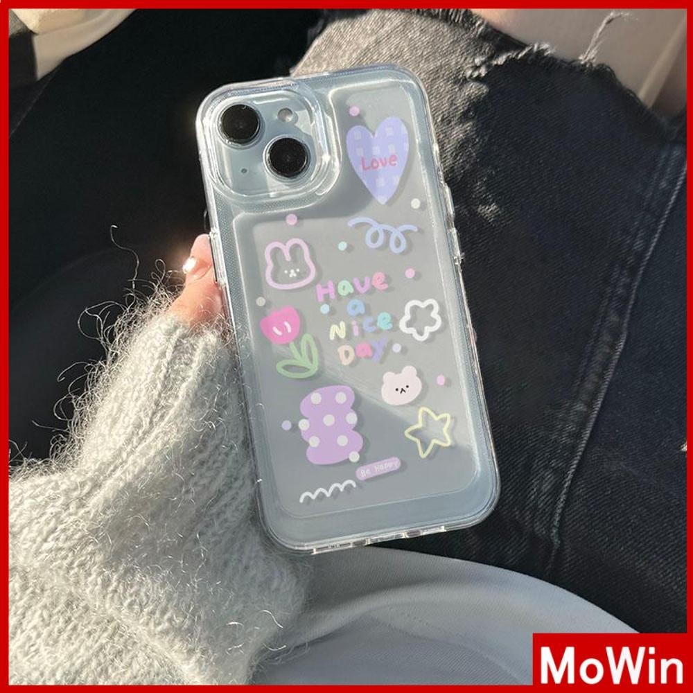 Mowin - เข้ากันได้สำหรับ 15 เคสไอโฟน11 เคส iphone 11 เคส 15 pro max  เคสใสเคส TPU โปร่งใสปุ่ม Electr