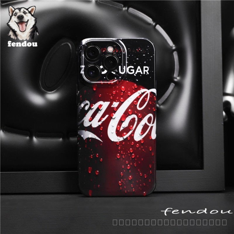 แฟชั่นสไตล์ใหม่ Cola รวมทุกอย่างฟิล์มเงาเคสโทรศัพท์เหมาะสําหรับ iPhone12pro 13 14 15 11 12 XS XR 15promax 14plus X XSMAX 7 8plus เคสแข็งกันกระแทก EEUA