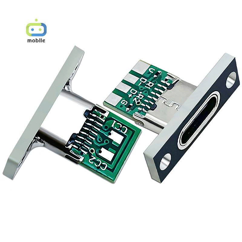 [maygood] 1 ชิ้น Type-C หญิงเชื่อมต่อแจ็คพอร์ตชาร์จ USB 3.1 ประเภท C ซ็อกเก็ตพร้อมแผ่นยึด {TH}