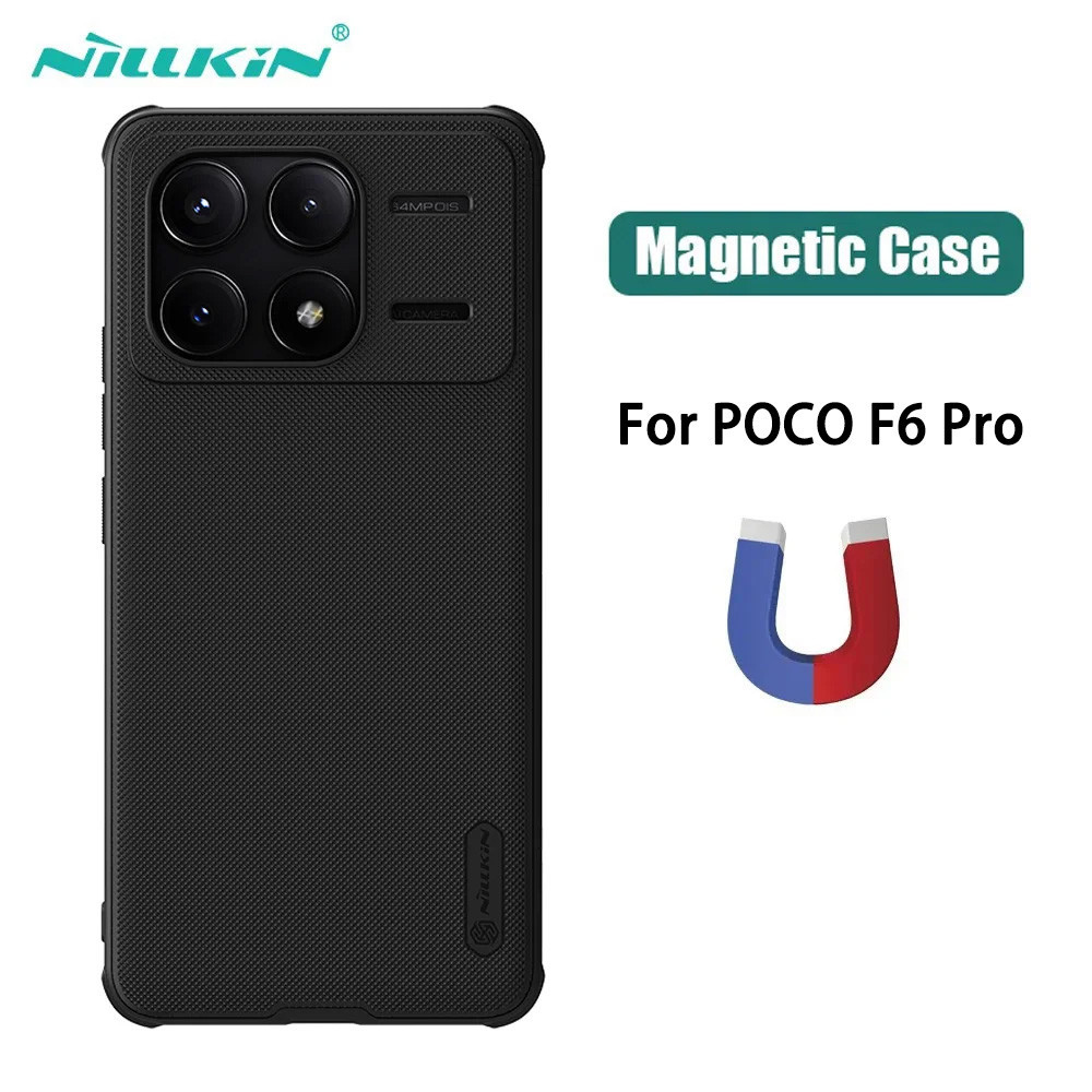 เคส สำหรับ POCO F6 Pro Nillkin Frosted Shield Pro ฝาครอบแม่เหล็กเคสสำหรับ Xiaomi POCO F6 Pro