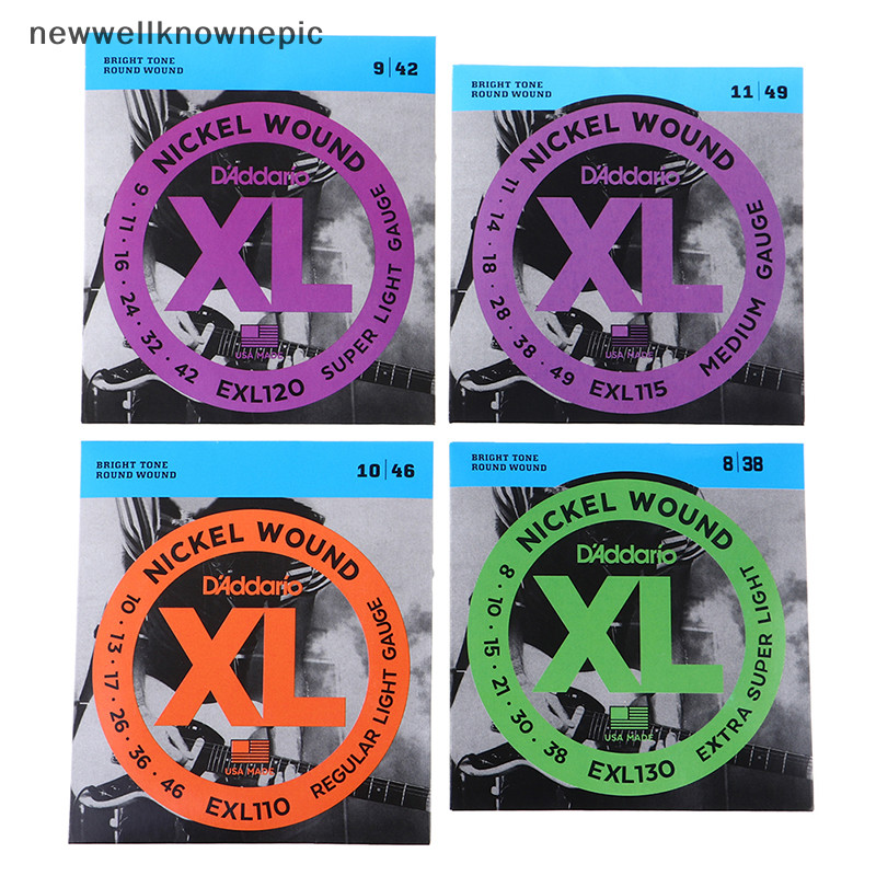 Newwellknownepic EXL110 EXL115 EXL120 EXL130 XL นิกเกิลรอบแผลกีตาร ์ ไฟฟ ้ า Strings TH
