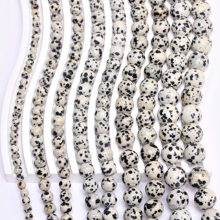 40-15pcs 4/6/8/10/12mm Spoted Agate รอบลูกปัดหินธรรมชาติสําห…