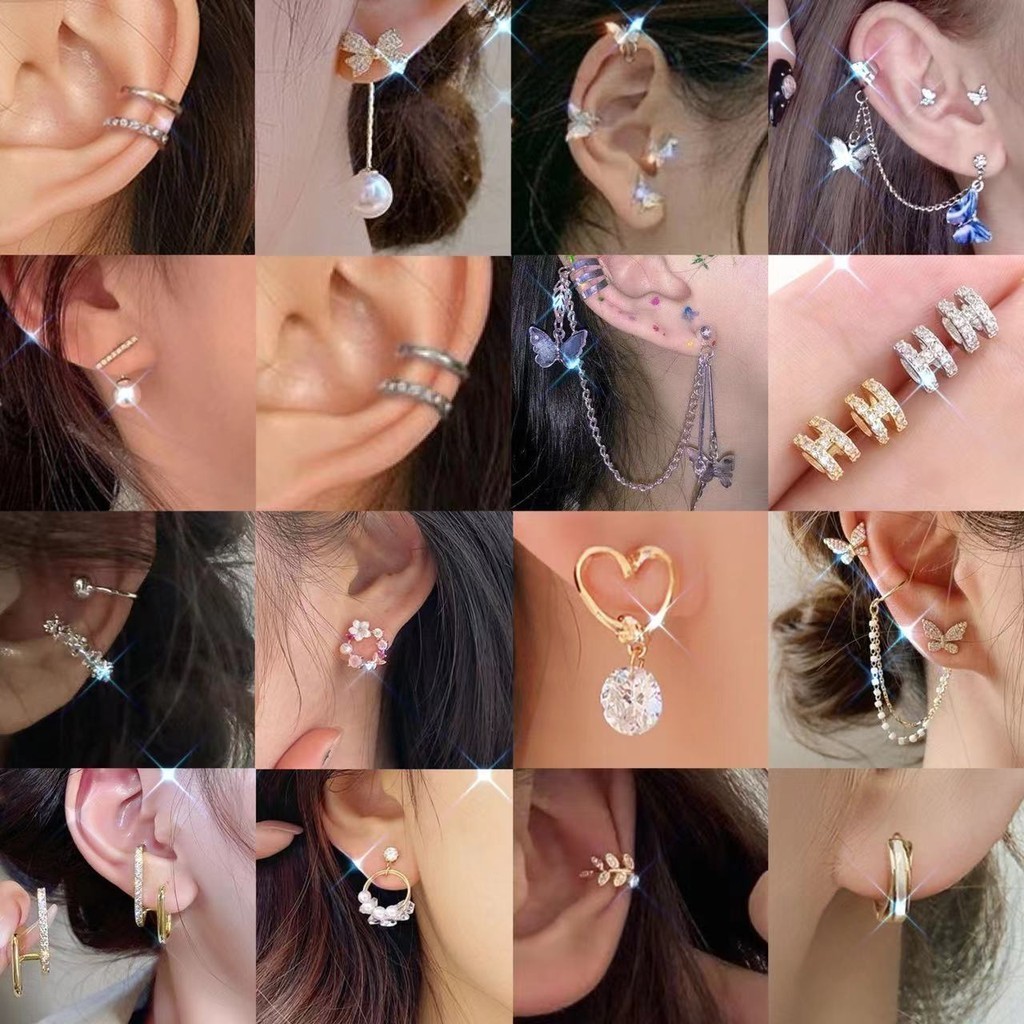 🎀ร้านไทย ส่งด่วน 🎀 ต่างหู แบบเจาะ สไตล์เกาหลี มีให้เลือกหลายแบบ ต่างหูแบบมีจี้ เครื่องประดับ แฟชั่น AEMIX