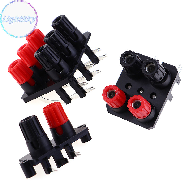 Lightsky 2 4 6 ตําแหน่ง Bend Pin แจ็คเสียงภายนอกลําโพงเครื่องขยายเสียง Banana Plug TH