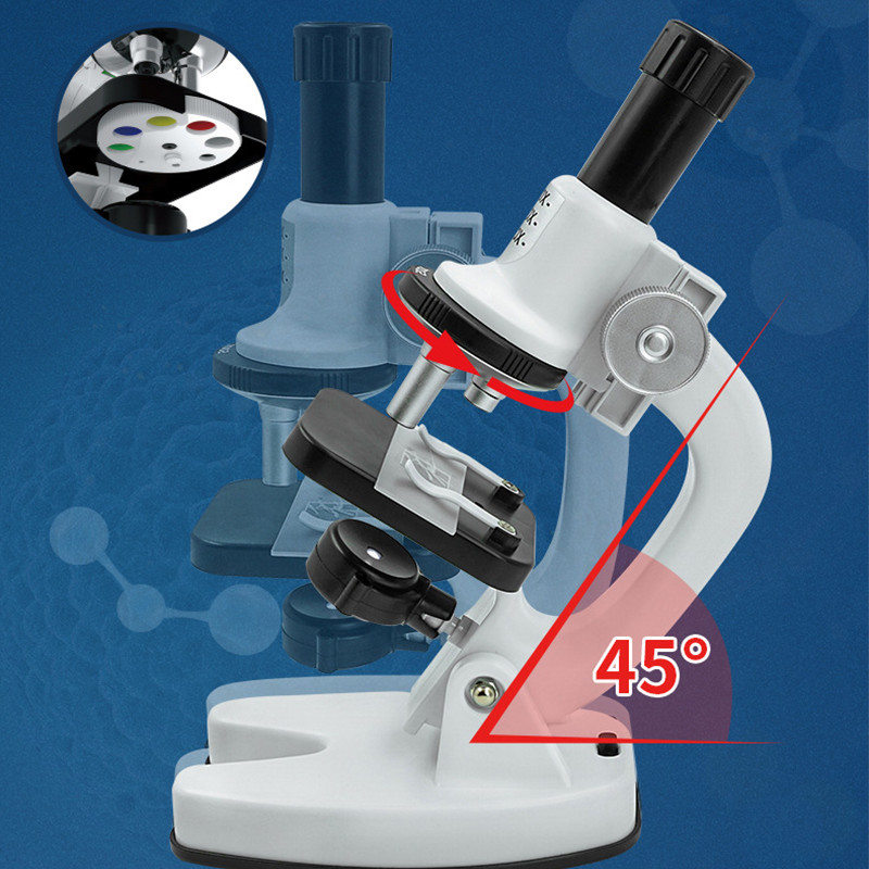 200-1200Xกล้องจุลทรรศน์ กล้องจุลทรรศน์สำหรับเด็กทางชีวภาพ LED เด็กของเล่นเสริมพัฒนาการ ระบบจ่ายไฟคู่ - รูปที่ 3