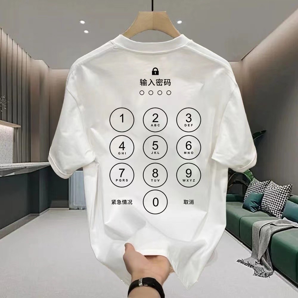 【ส่งจากไทย】 สไตล์เรียบง่าย T-shirt  ลายน่ารัก ผ้าฝ้าย 100% S-5XL（H O เครื่องแต่งกาย）