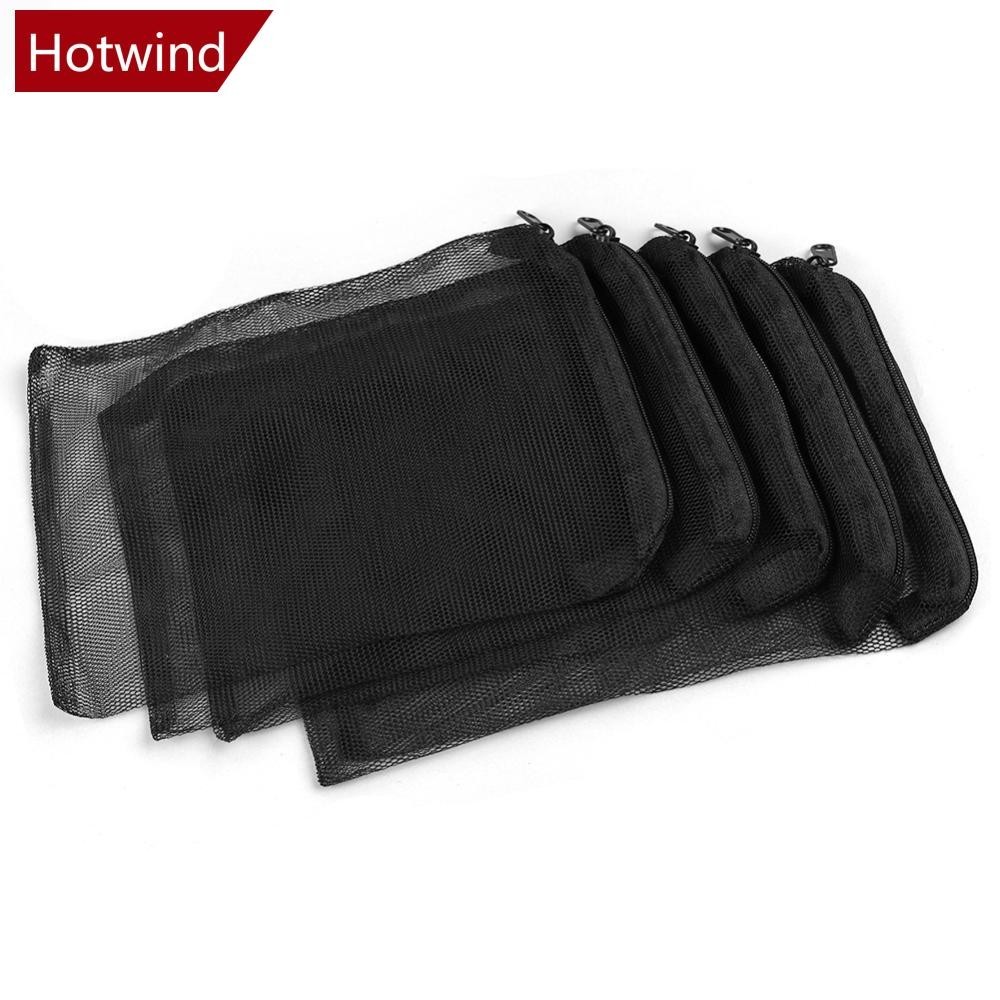Hotwind 10 ชิ้นกรองถุงตาข่ายถุงตาข่าย Aquarium Pond สําหรับชีวเคมี Ball Carbon Aquarium ถังปลาเซรามิคแหวนแยกกระเป๋าสีขาวสีดํา H9Q3