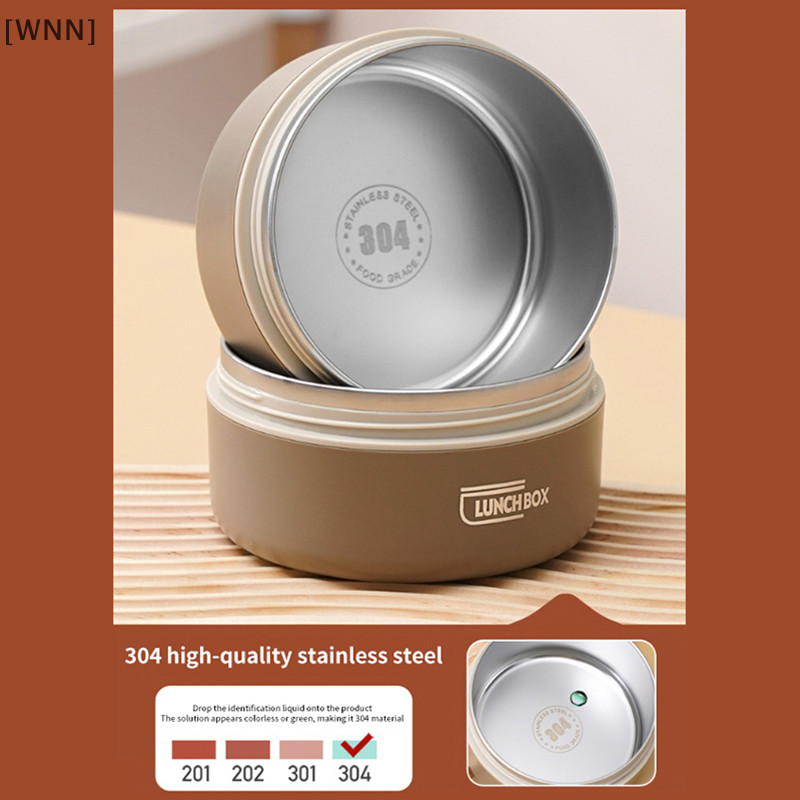 [WNN ]Ready Stock Bento ชุดกล ่ องอาหารกลางวันแบบพกพาเก ็ บภาชนะอาหารกลางวันอุ ่ นพร ้ อมถุงฉนวน 304 สแตนเลสภาชนะบรรจุอาหารความร ้ อน TH