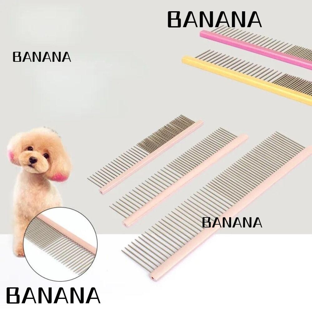 Banana1 หวีสัตว ์ เลี ้ ยง , อลูมิเนียมสแตนเลส Pins สุนัขกรูมมิ ่ งหวี , อุปกรณ ์ สัตว ์ เลี ้ ยงกําจัดขนผมTrimmerแปรงสุนัข/Cats