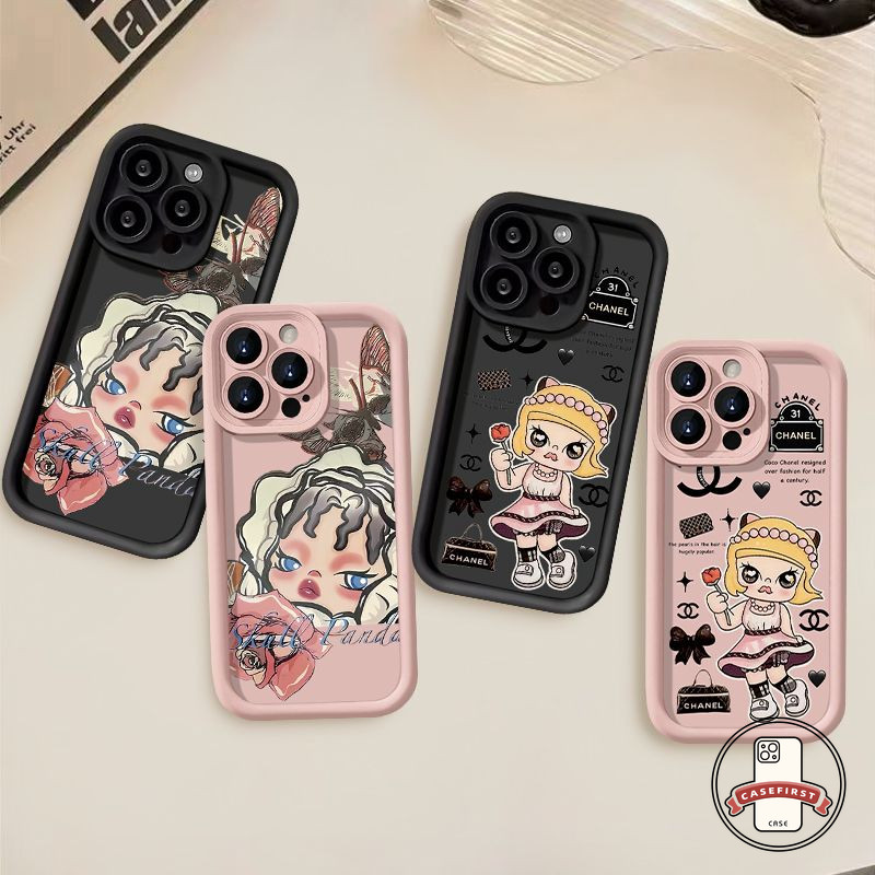 การ์ตูนน่ารักสาวกุหลาบหวานเคสอ่อนสำหรับ Vivo Y36 Y17 Y11 Y17s Y15 Y22 Y78 Y20 Y12s Y02 Y21 Y15s Y27 Y12i Y33s Y100i