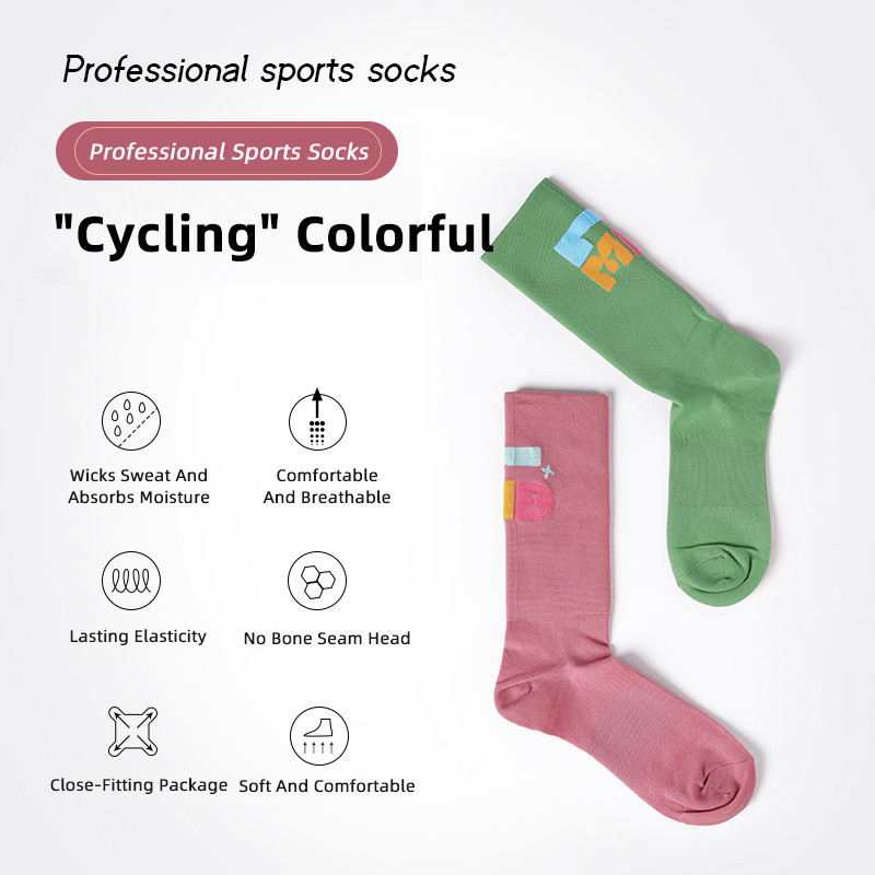 Lameda ถุงเท้าปั่นจักรยานมืออาชีพ Moisture Wicking Quick-drying Breathable ความยืดหยุ่นสูงถุงเท้ากีฬากลางแจ้ง