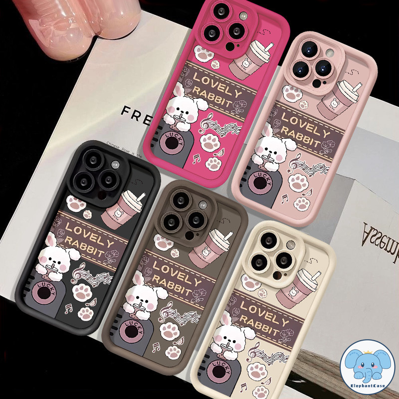 การ์ตูนเพลงดื่มนมชากระต่ายฝาครอบ VIVO Y20 Y12s Y100i Y12i Y12 Y21s Y91 Y15 Y02 Y16 Y36 Y17s Y21 Y15s Y27 Y22 Y33s Y17