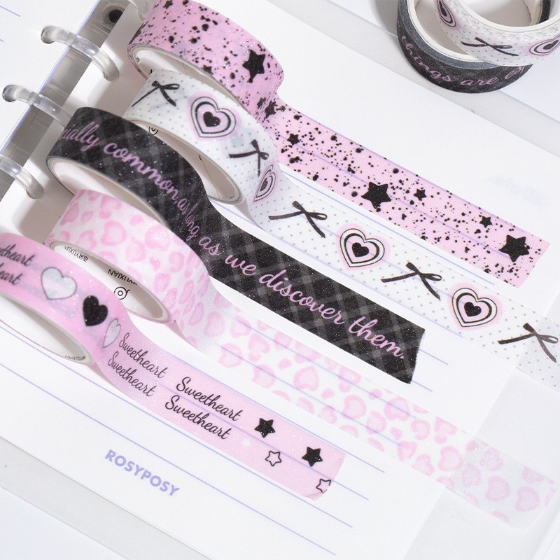 Mr. Paper กล่อง 5 roll /กล่อง เทปเยื่อกาวใสวาชิ คณะกรรมการฮันน่ารักมาก โบว์ การ์ตูนแพนด้าเทป สร้างสรรค์ขอบหน้าปัดสำหรับวัสดุต่าง ๆ รูปภาพไอดอล การ์ดอวยพรเทปตก แต่ง