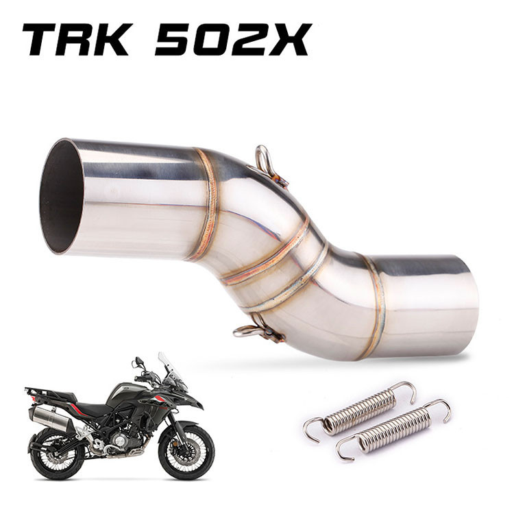 Slip-on ท่อไอเสียรถจักรยานยนต์ Midpipe สําหรับ TRK 502X ท่อไอเสียท่อกลางเชื่อมต่อกับปลายท่อไอเสีย 51