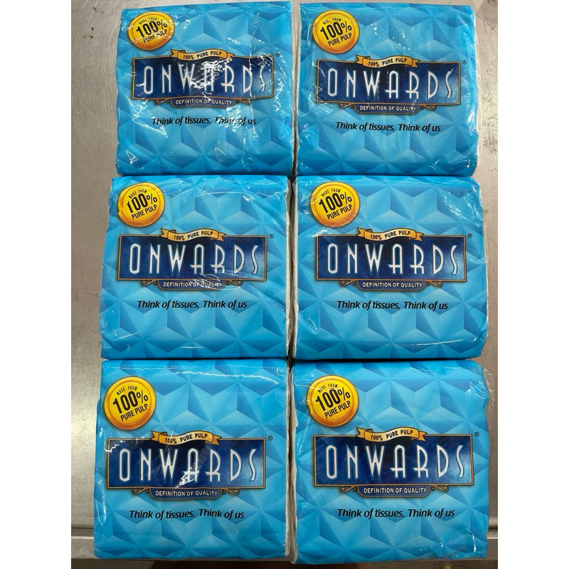 Onwards Napkin Serviettes White/Onwards กระดาษเช็ดปาก/tisu bungkus putih( 100G * 6 แพ็ค)
