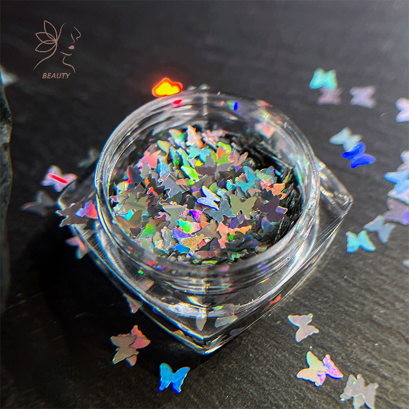 [maybeauty] 1Box DIY ตกแต่งเล็บเลเซอร์เลื่อมเจาะเล็บ Chromatic Light เล็บออกแบบอุปกรณ์เสริม {TH}