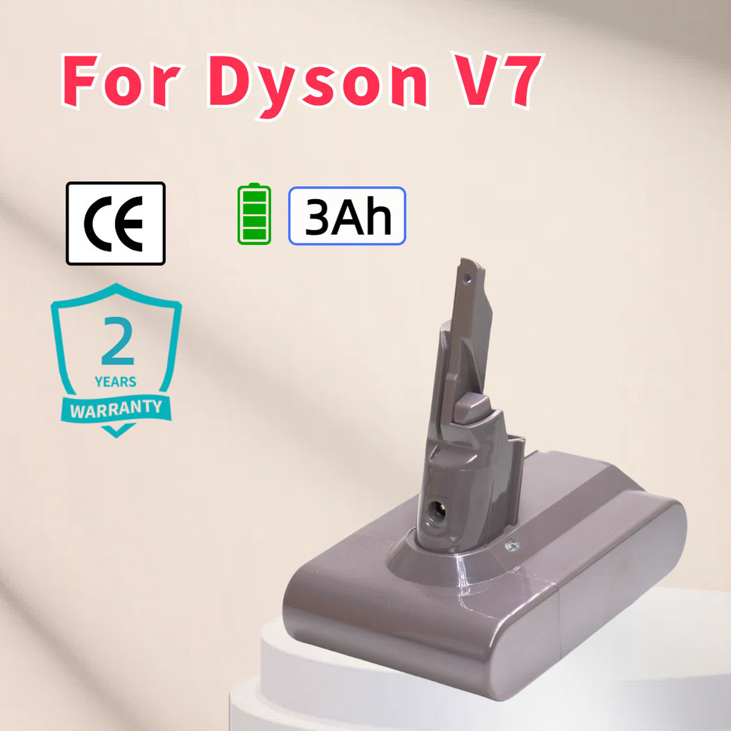 Battery ใช้สำหรับ Dyson V7 เครื่องดูดฝุ่น 25.2V 3Ah สำหรับ รับประกัน 2 ปี